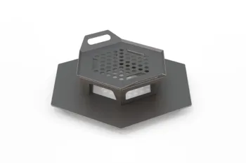 Accessori per bracieri metallici Flamula: piastra, piastra spessa, griglia classica e piccola griglia per la preparazione di cibo all'aperto