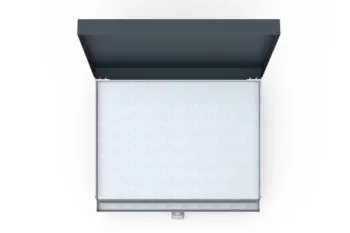 Barbecue elettrico Flamula ELQ2500 con coperchio, piastra in inox e struttura in colore antracite RAL 7016 FS.