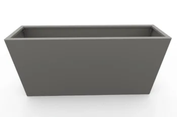 Fioriera metallica moderna in colore marrone - dimensioni 30x120x60 cm.