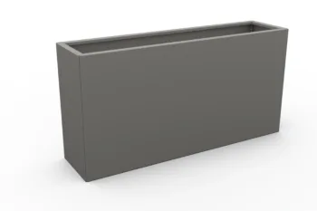 Fioriera metallica moderna in colore marrone - dimensioni 30x120x60 cm.