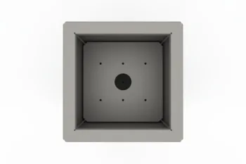 Fioriera metallica moderna in RAL9007 - dimensioni 30x30x60 cm.