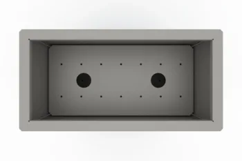 Fioriera metallica moderna in colore RAL9007 FS - dimensioni 30x60x60 cm.