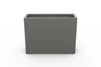 Fioriera metallica moderna in colore marrone - dimensioni 30x80x60 cm.