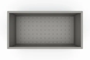 Moderna fioriera in metallo di colore marrone - dimensioni 60x120x30 cm.
