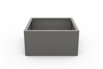 Fioriera metallica moderna in colore marrone - dimensioni 60x80x30 cm.