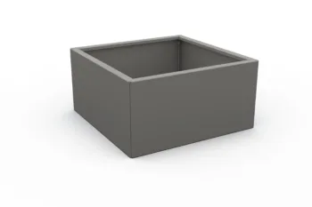 Fioriera metallica moderna in colore marrone - dimensioni 60x80x30 cm.