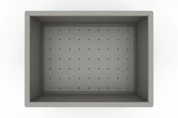 Moderno Fioriere in metallo di colore marrone - dimensioni 60x80x30 cm.