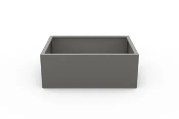 Moderno Fioriere in metallo di colore marrone - dimensioni 60x80x30 cm.