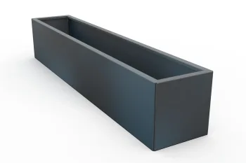 Fioriera metallica 30x160x30 cm RAL 7016