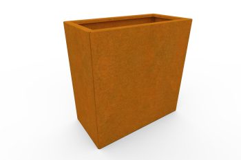 Moderna fioriera in metallo per fiori - acciaio Corten - dimensioni 30x60x60 cm