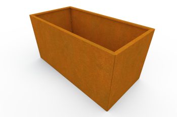 Moderna fioriera in metallo per fiori - acciaio Corten - dimensioni 60x120x60 cm