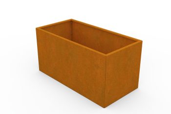 Moderna fioriera in metallo per fiori - acciaio Corten - dimensioni 60x120x60 cm