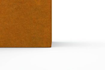 Moderna fioriera in metallo per fiori - acciaio Corten - dimensioni 60x60x60 cm