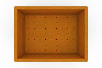 Moderna fioriera in metallo per fiori - acciaio Corten - dimensioni 60x80x30 cm