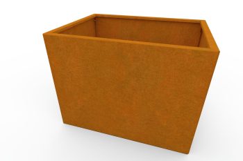 Moderna fioriera in metallo per fiori - acciaio Corten - dimensioni 60x80x60 cm