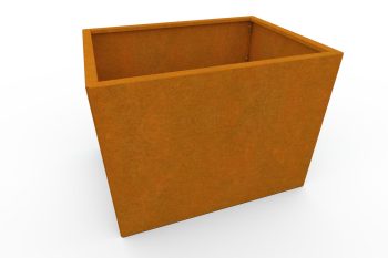 Moderna fioriera in metallo per fiori - acciaio Corten - dimensioni 60x80x60 cm