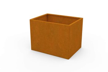 Moderna fioriera in metallo per fiori - acciaio Corten - dimensioni 60x80x60 cm