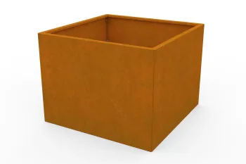 Corten fioriera 80x80x60 cm - vista dall’angolo destro