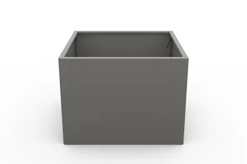 Fioriera 80x80x60 cm RAL9007 FS - vista frontale