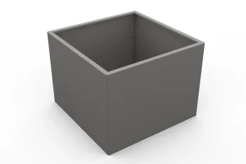 Fioriera 80x80x60 cm RAL9007 FS - vista laterale