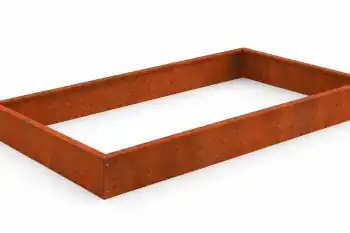 Aiuola rialzata in acciaio Corten 100×150×15 cm, acciaio Corten da 1,5 mm