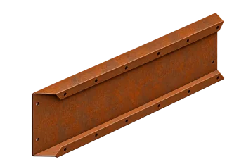 Bordura modulare in acciaio Corten H15 cm, L60 cm per aiuole rialzate e delimitazione del giardino